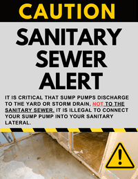 Disconnect sump pump from your sanitary sewer